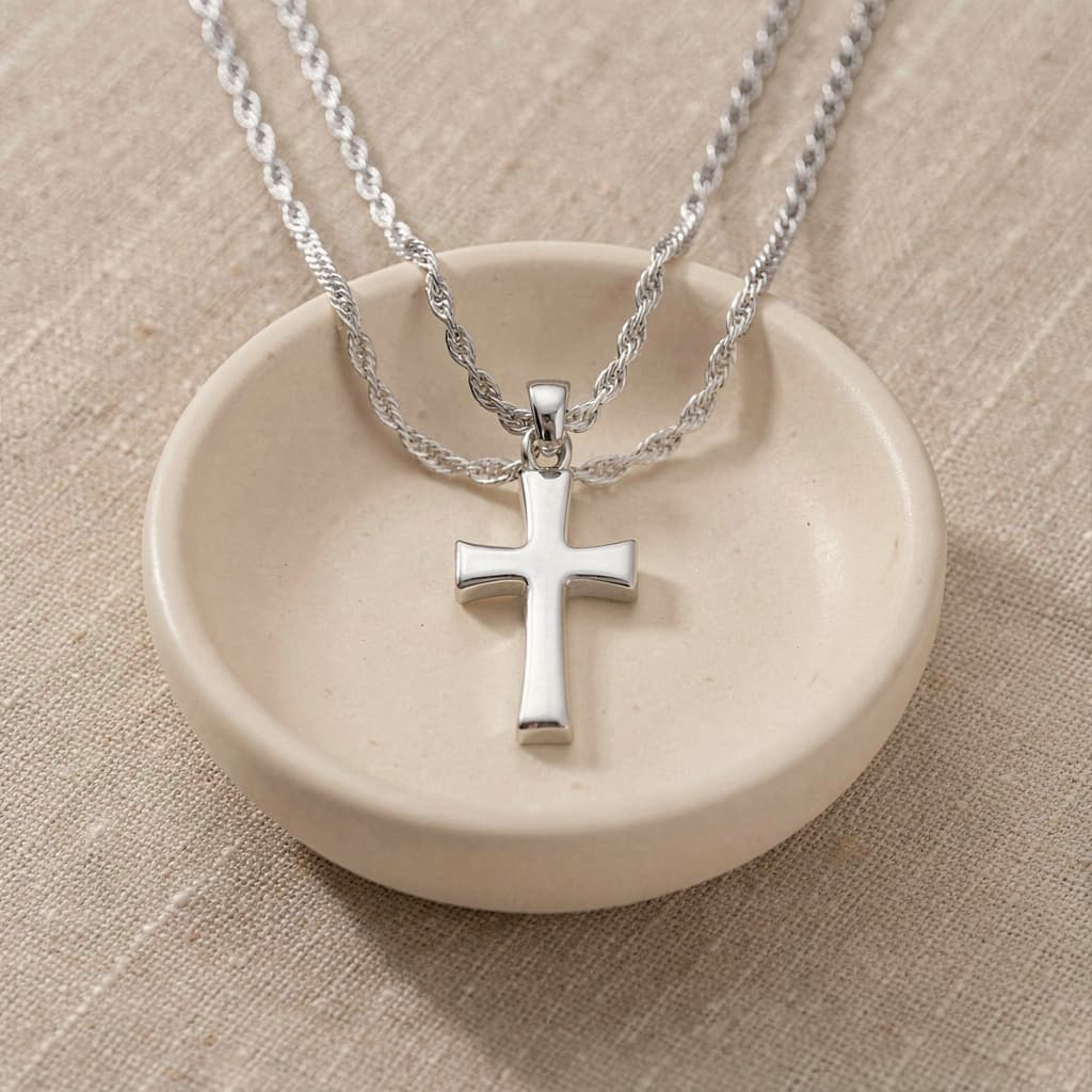 Sterling Silver Cross Pendant Necklace